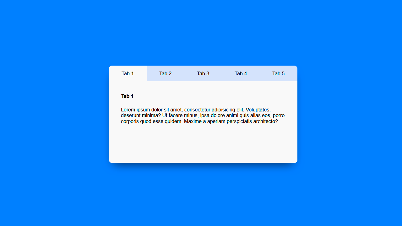 Create Tabbed Content