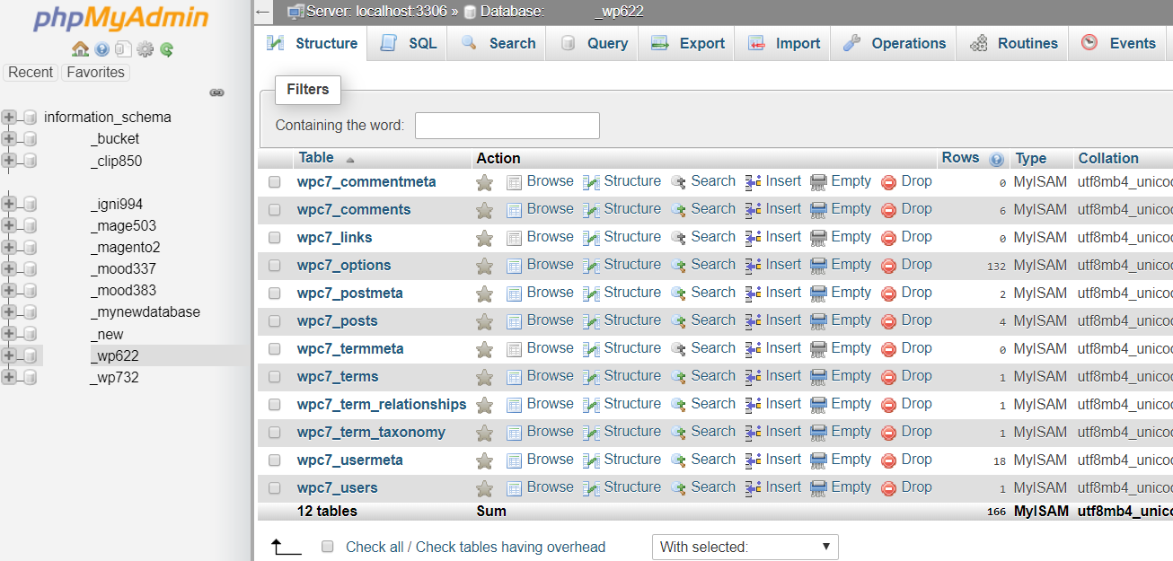 Sql Phpmyadmin Select Db